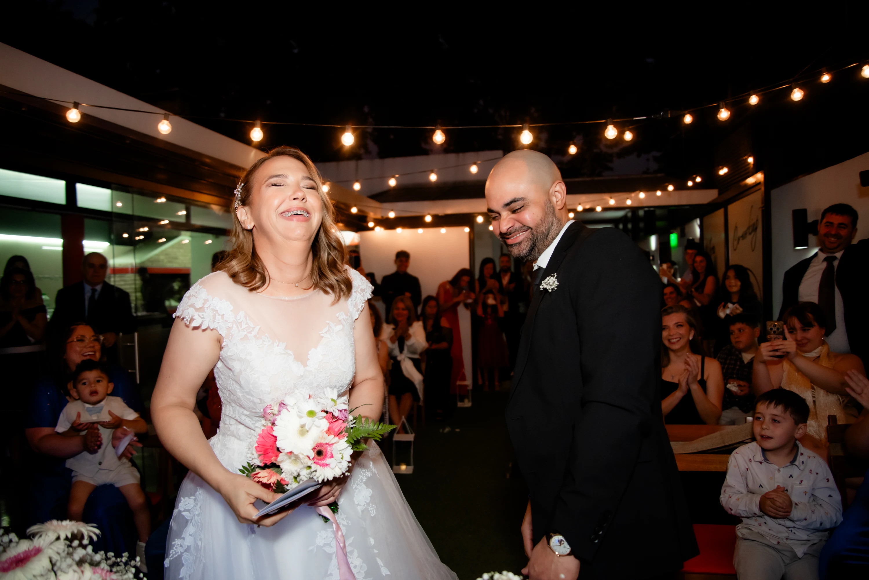 Johana y Yusdiel el día de su boda